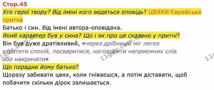 Хто герої твору? Від імені кого ведеться оповідь? ЦВЯХИ Єврейська притча — ГДЗ Українська мова 4 клас Вашуленко 2021 2 частина