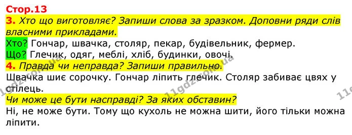 3. Хто що виготовляє? Запиши слова за зразком. Доповни ряди слів власними прикладами. — ГДЗ Українська мова 2 клас Большакова 1 ч. - 2 ч.