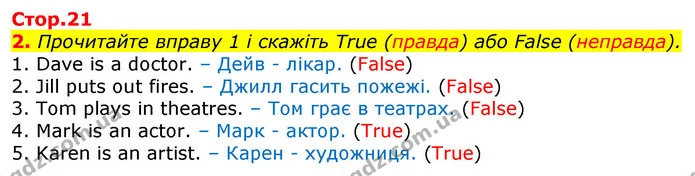 Стор. 21 — 2 — ГДЗ Англійська мова 3 клас Мітчелл — ГДЗ Англійська мова 3 клас Мітчелл