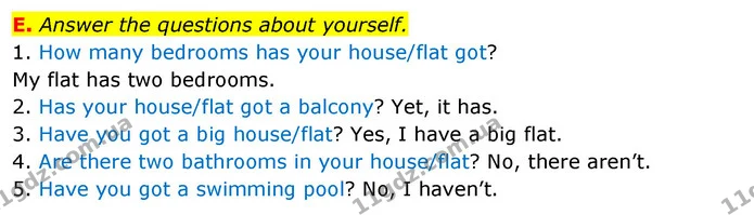 E. Answer the questions about yourself. — ГДЗ зошит Англійська мова 5 клас Мітчелл