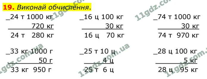 19. Виконай обчислення. — ГДЗ Математика 4 клас Логачевська 1-2 ч. 2021