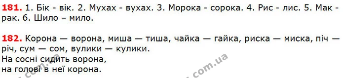 181-182 — ГДЗ Українська мова 5 клас Глазова 2018 — ГДЗ Українська мова 5 клас Глазова 2018