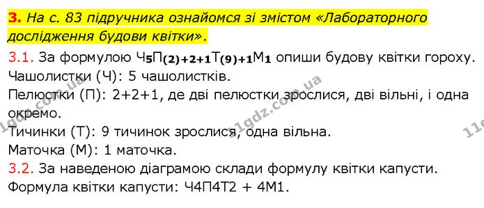 3. На с. 83 підручника ознайомся зі змістом «Лабораторного дослідження будови квітки». — ГДЗ робочий зошит Біологія 7 клас Тагліна