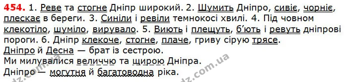 454 — ГДЗ Українська мова 5 клас Глазова 2018 — ГДЗ Українська мова 5 клас Глазова 2018