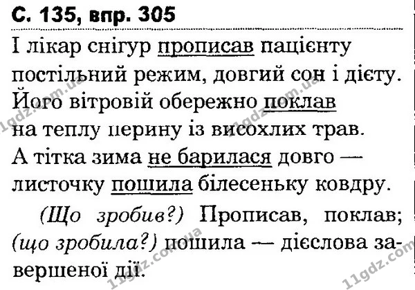 305 — ГДЗ Українська мова та читання 4 клас Захарійчук 2015