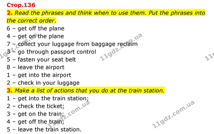 2. Read the phrases and think when to use them. Put the phrases into the correct order. — ГДЗ Англійська мова 6 клас Карпюк 2023