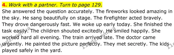 4. Work with a partner. Turn to page 129. — ГДЗ Англійська мова 8 клас Стайрінг (Prepare)