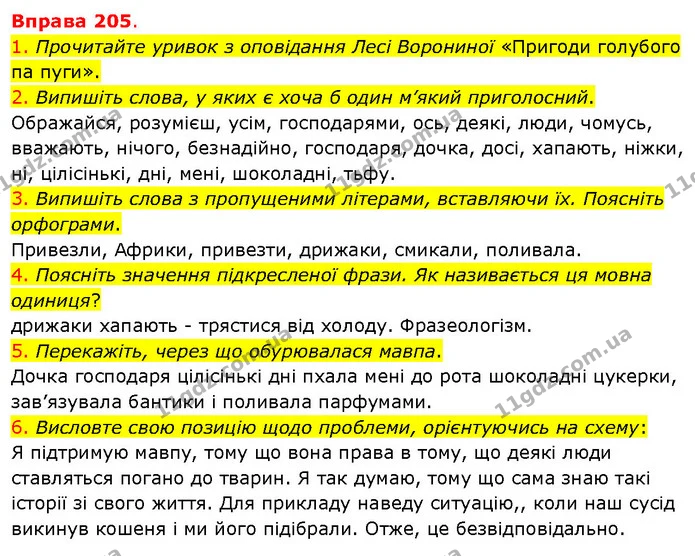 1. Прочитайте уривок з оповідання Лесі Ворониної «Пригоди голубого па пуги». — ГДЗ Українська мова 5 клас Літвінова