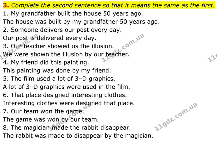 3. Complete the second sentence so that it means the same as the first. — ГДЗ робочий зошит Англійська мова 8 клас Гарет Джонс 2025