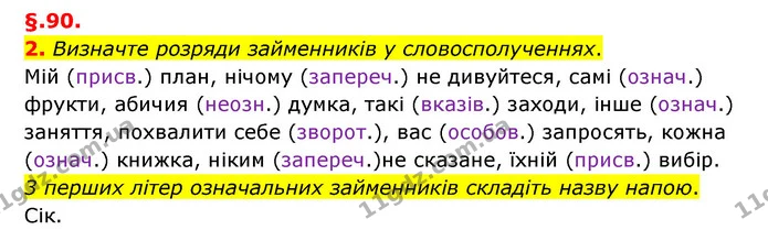 2. Визначте розряди займенників у словосполученнях. — ГДЗ Українська мова 6 клас Авраменко