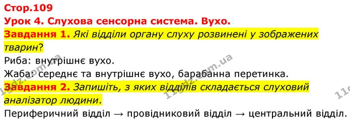 Стор. 109 — 1-2 — ГДЗ Робочий зошит біологія 8 клас Мирна — ГДЗ Робочий зошит біологія 8 клас Мирна
