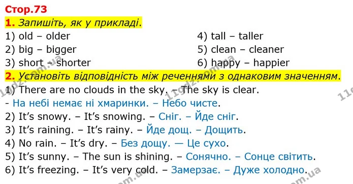 1. Запишіть, як у прикладі. — ГДЗ Робочий зошит Англійська мова 4 клас Карпюк