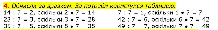 4. Обчисли за зразком. За потреби користуйся таблицею. — ГДЗ Математика 2 клас Скворцова