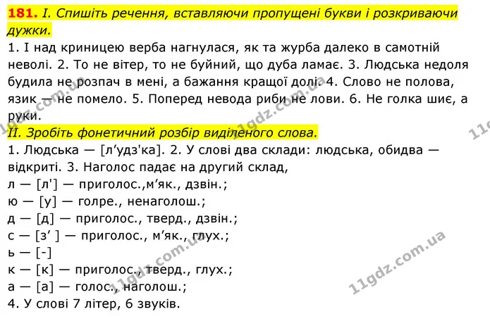 181. І. Спишіть речення, вставляючи пропущені букви і розкриваючи дужки. — ГДЗ Українська мова 6 клас Ворон, Солопенко