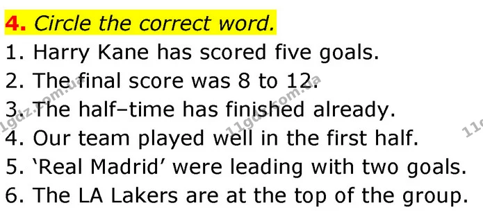 4. Circle the correct word. — ГДЗ Робочий зошит Англійська мова 7 клас Карпюк