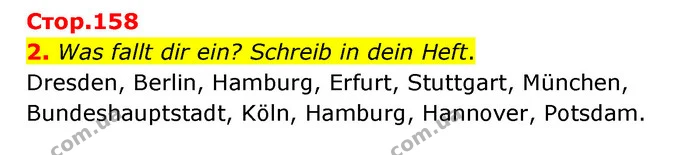 2. Was fallt dir ein? Schreib in dein Heft. — ГДЗ Німецька мова 8 клас Сидоренко