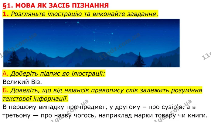 1. Розгляньте ілюстрацію та виконайте завдання. — ГДЗ Українська мова 8 клас Авраменко