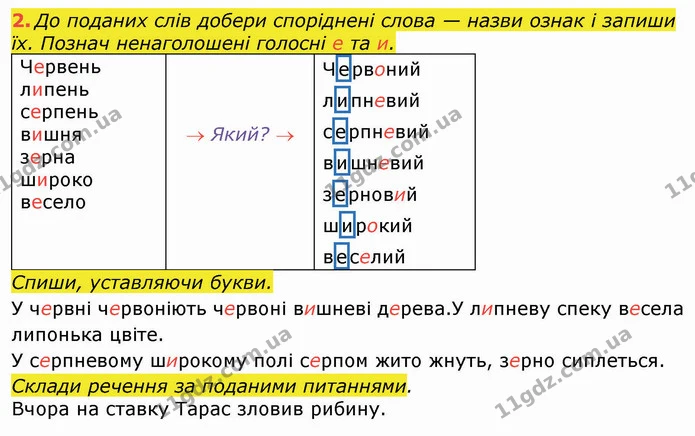 Стор. 16 — 2 — ГДЗ Робочий зошит Українська мова та читання 3 клас Большакова — ГДЗ Робочий зошит Українська мова та читання 3 клас Большакова