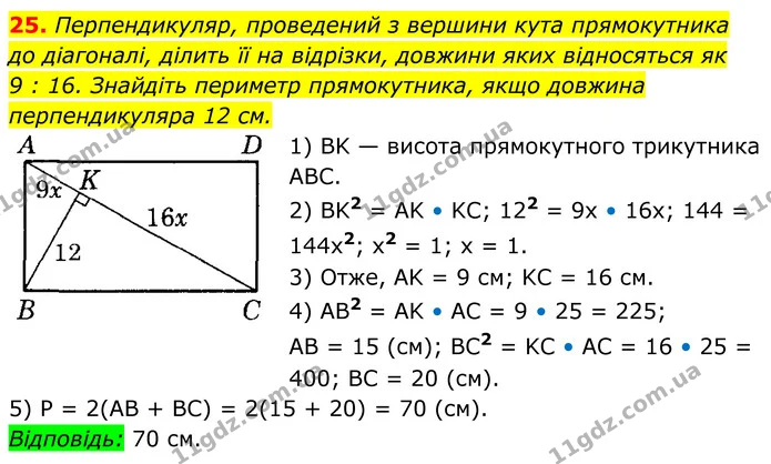 25 — ГДЗ Геометрія 8 клас Істер