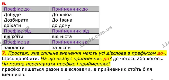 7. Простеж, яке спільне значення мають усі дієслова з префіксом до-. — ГДЗ Українська мова та читання 3 клас Остапенко 1-2 ч.