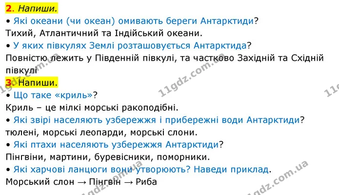2. Напиши. — ГДЗ Робочий зошит Я досліджую світ 4 клас Грущинська