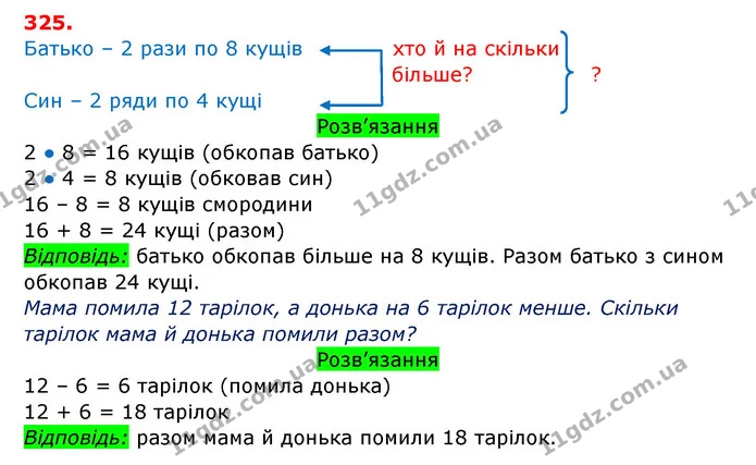325. Порівняй. Запиши числові нерівності. Прочитай їх. — ГДЗ Математика 3 клас Заїка 1-2 ч.