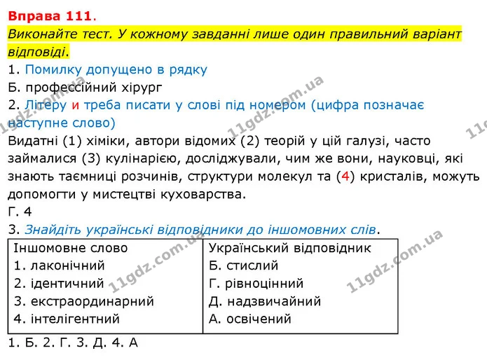 Виконайте тест. У кожному завданні лише один правильний варіант відповіді. — ГДЗ Українська мова 5 клас Літвінова