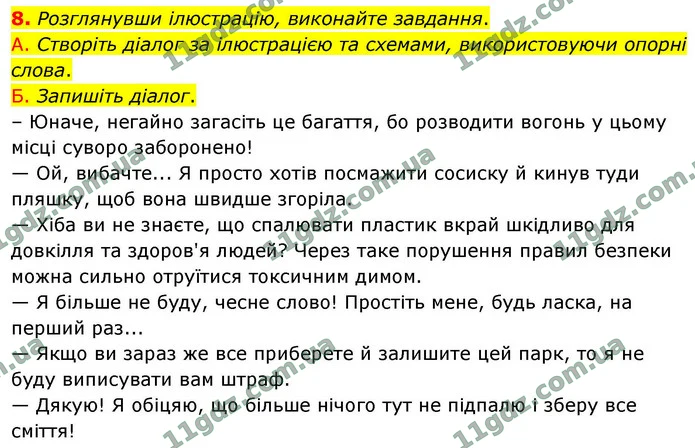 8. Розглянувши ілюстрацію, виконайте завдання. — ГДЗ Українська мова 9 клас Авраменко 2026