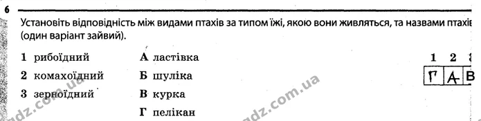 Стор. 26 — 6 — ГДЗ Робочий зошит Біологія 7 клас Задорожний — ГДЗ Робочий зошит Біологія 7 клас Задорожний
