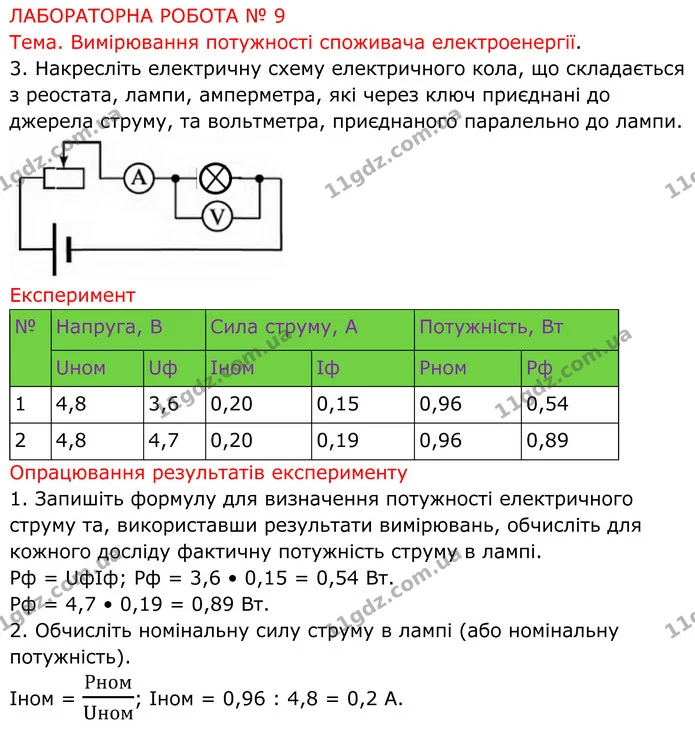Лр.№9 (1) — ГДЗ Зошит лабораторні Фізика 8 клас Божинова — ГДЗ Зошит лабораторні Фізика 8 клас Божинова