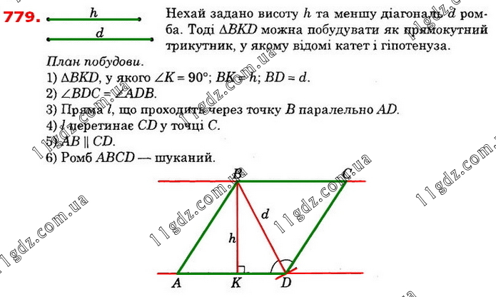 779 » Вправи 701 - 800 » ГДЗ Геометрія 8 клас Істер 2021